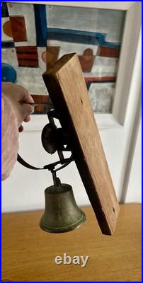 Antique c1890 Victorian Brass Servants Butler Bell Shop Door Bell Lovely Sound Antique c1890 Victorian Brass Servants Butler Bell Shop Door Bell Lovely Sound