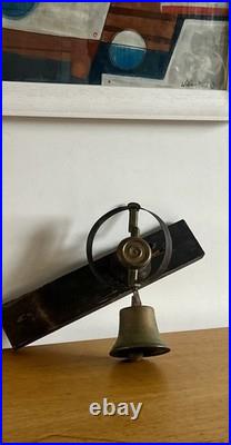 Antique c1890 Victorian Brass Servants Butler Bell Shop Door Bell Lovely Sound