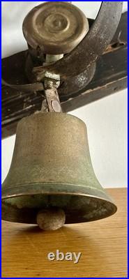 Antique c1890 Victorian Brass Servants Butler Bell Shop Door Bell Lovely Sound Antique c1890 Victorian Brass Servants Butler Bell Shop Door Bell Lovely Sound