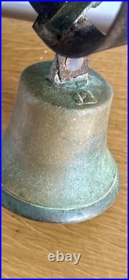 Antique c1890 Victorian Brass Servants Butler Bell Shop Door Bell Lovely Sound
