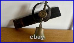 Antique c1890 Victorian Brass Servants Butler Bell Shop Door Bell Lovely Sound