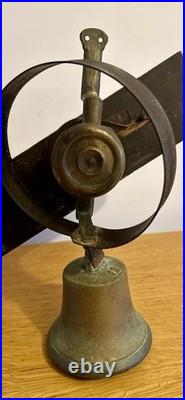 Antique c1890 Victorian Brass Servants Butler Bell Shop Door Bell Lovely Sound