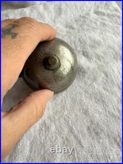 Antique cast iron metal & brass carriage sleigh bell