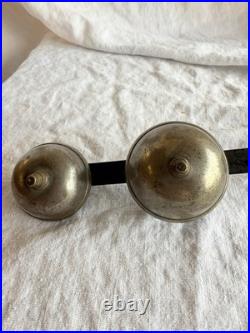 Antique cast iron metal & brass carriage sleigh bell