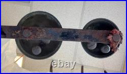 Antique cast iron metal & brass carriage sleigh bell