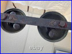 Antique cast iron metal & brass carriage sleigh bell