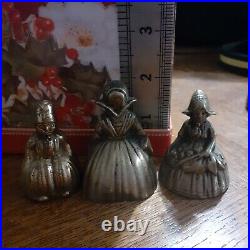 Antique lady bells collection of 6