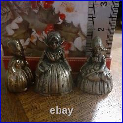 Antique lady bells collection of 6