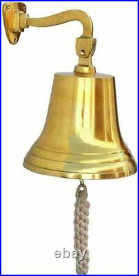 Antique marina maritime brass 4 nautical vintage anchor ships wall mounted bell