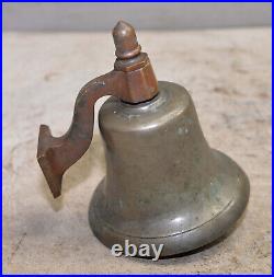 Antique nautical ship boat bronze brass bell bracket fire engine collectible