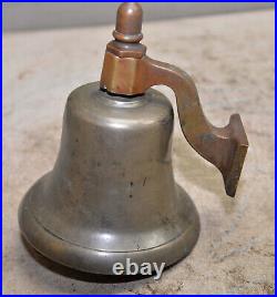 Antique nautical ship boat bronze brass bell bracket fire engine collectible