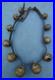 Antique numbered Brass Horse Sleigh Bells Leather Strap 11 Bells as found