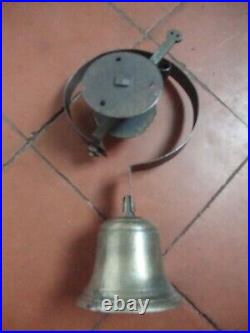 Antique restored brass and iron servants bell