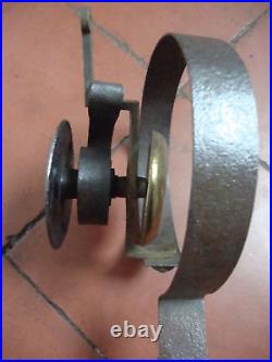 Antique restored brass and iron servants bell