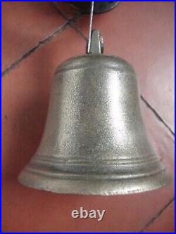 Antique restored brass and iron servants bell