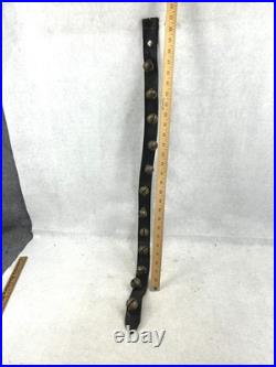 Antique sleigh bells 40 in. String 12 bells 1.25 in. Across 1800s original
