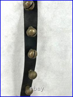 Antique sleigh bells 40 in. String 12 bells 1.25 in. Across 1800s original