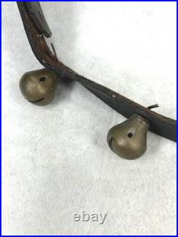 Antique sleigh bells 40 in. String 12 bells 1.25 in. Across 1800s original
