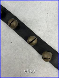 Antique sleigh bells 40 in. String 12 bells 1.25 in. Across 1800s original