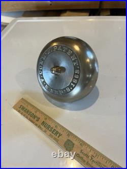 Antique turn style brass doorbell Patd sept 8 1863 architectural salvage