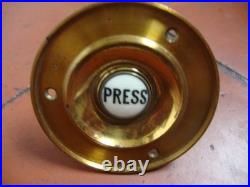 Antique unused original Victorian brass door bell press tested and working well