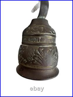 Art Nouveau 17 Century Antique Brass Monastery Bell Wall Mount Door Bell