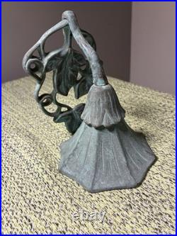 Art Nouveau Bronze Doorbell c1900 Verdigris Architectural Salvage Clapper Video