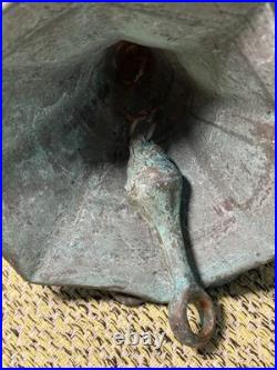 Art Nouveau Bronze Doorbell c1900 Verdigris Architectural Salvage Clapper Video