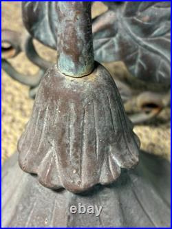 Art Nouveau Bronze Doorbell c1900 Verdigris Architectural Salvage Clapper Video