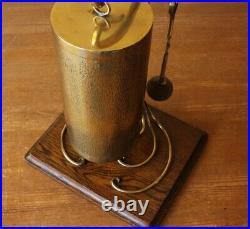 Arts & Crafts Dinner Table Gong. Antique Hammered Brass & English Oak Bell Chime