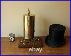 Arts & Crafts Dinner Table Gong. Antique Hammered Brass & English Oak Bell Chime