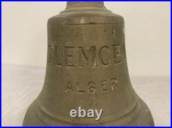 Authentic 15 Brass Ship Bell Tlemcen Alger Maritime Nautical Collectible