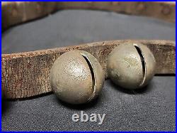 Authentic 20 Antique Horse Santa Sleigh Bells Great Patina Christmas PLEASE READ