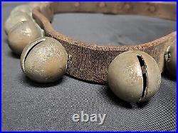 Authentic 20 Antique Horse Santa Sleigh Bells Great Patina Christmas PLEASE READ