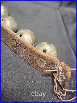 Authentic 20 Antique Horse Santa Sleigh Bells Great Patina Christmas PLEASE READ