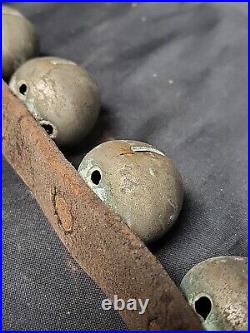 Authentic 20 Antique Horse Santa Sleigh Bells Great Patina Christmas PLEASE READ