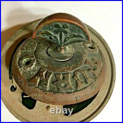 Authentic Antique Eastlake Style Brass Turn Door Bell working and complete