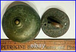 Authentic Antique Eastlake Style Brass Turn Door Bell working and complete