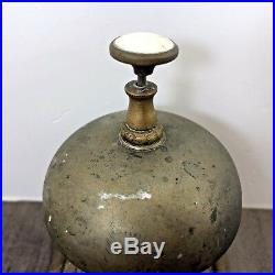 Authentic Antique Hotel Counter Top Service Brass Desk Call Bell 1870's Working