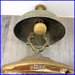 Authentic Antique Hotel Counter Top Service Brass Desk Call Bell 1870's Working