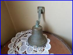 Authentic Antique S. S. Hamburg Brass Nautical Ships Bell With Bracket