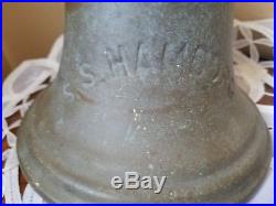 Authentic Antique S. S. Hamburg Brass Nautical Ships Bell With Bracket
