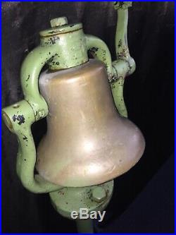 Authentic Antique Solid Brass Locomotive Conductors Bell Nice Condition Working