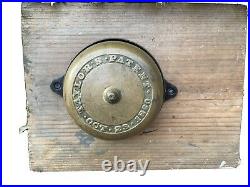 Authentic Antique Victorian Mechanical Door Bell Taylors Patent 1860 Excellent