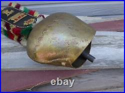 Authentic Swiss Cow Bell Treichel Made in Switzerland Vintage Large