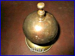BB Solid Brass Ornate Working Desk Bell On Stand, With Antique Patina Finish 1874