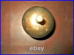 BB Solid Brass Ornate Working Desk Bell On Stand, With Antique Patina Finish 1874