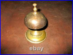 BB Solid Brass Ornate Working Desk Bell On Stand, With Antique Patina Finish 1874