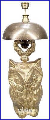 BRASS OWL Novelty DESK BELL Antique 19th century