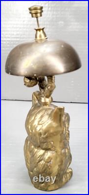 BRASS OWL Novelty DESK BELL Antique 19th century